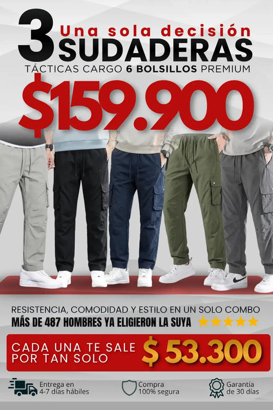 SUDADERA NAUTICA TIPO CARGO 6 BOLSILLOS